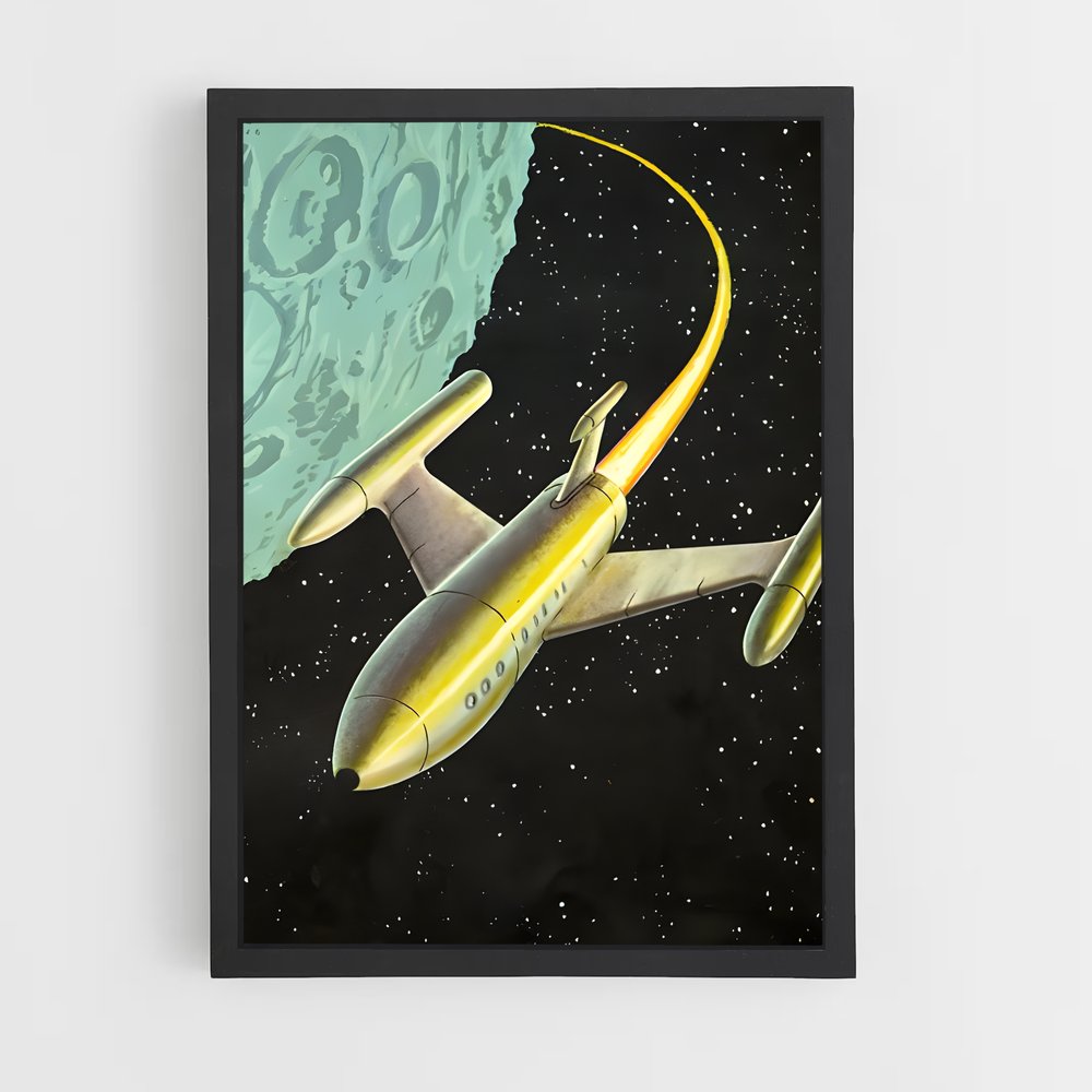 Poster L'Odyssée Lunaire – affiche Espace rétro (vue 2)
